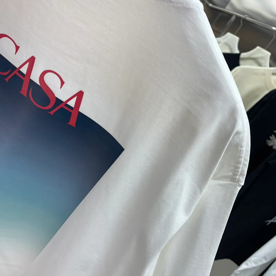 Casablanca Classic Series T ， ， 。 ， Classic ， In Stock ！ ：White Black Size：S M L XL XXL